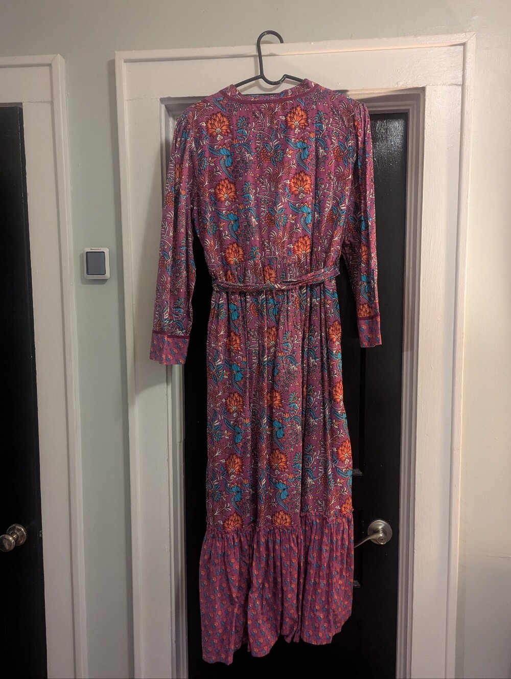 Floral Print Maxi Dress - Pink Multi